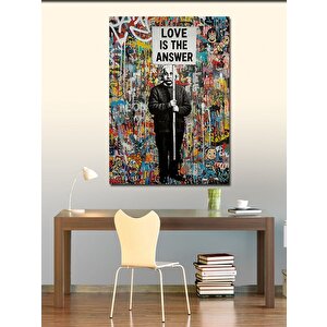 Kanvas Tablo "love İs The Answer" Grafiti 50x70 cm