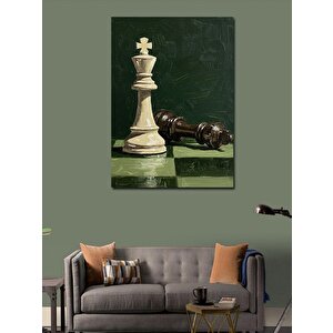 Kanvas Tablo Satranç Ve Mat Hamlesi 50x70 cm