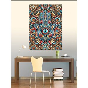 Kanvas Tablo Nazar Boncuğu Deseni 100x140 cm