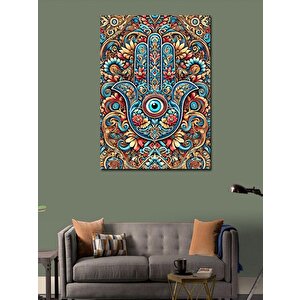 Kanvas Tablo Nazar Boncuğu Deseni 100x140 cm