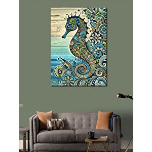 Kanvas Tablo Desenli Denizatı 100x140 cm