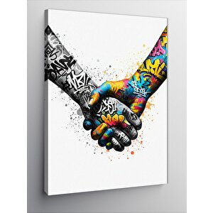 Kanvas Tablo Grafiti Elleri 100x140 cm