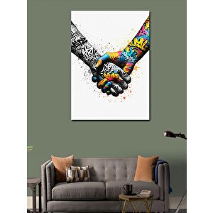 Kanvas Tablo Grafiti Elleri 100x140 cm