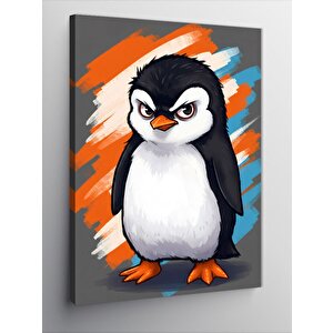 Kanvas Tablo Sevimli Penguen Çizimi 50x70 cm
