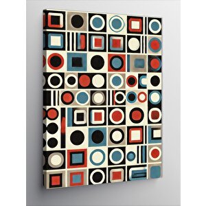 Kanvas Tablo Retro Geometrik Desen 70x100 cm