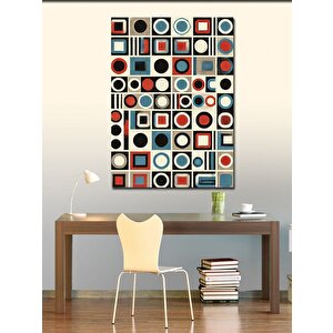Kanvas Tablo Retro Geometrik Desen 70x100 cm