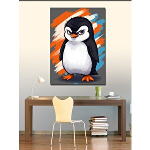 Kanvas Tablo Sevimli Penguen Çizimi 70x100 cm