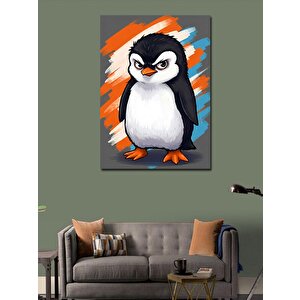 Kanvas Tablo Sevimli Penguen Çizimi 70x100 cm