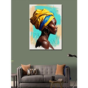 Kanvas Tablo Renkli Afrikalı Kadın 100x140 cm