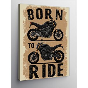 Kanvas Tablo Motosiklet Tutkusu Yazısı 70x100 cm