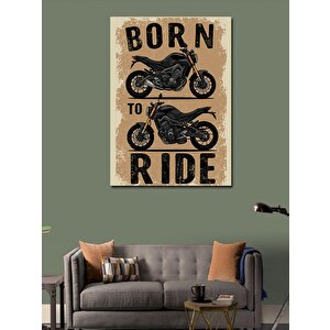 Kanvas Tablo Motosiklet Tutkusu Yazısı 70x100 cm