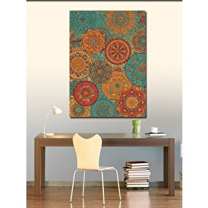 Kanvas Tablo Renkli Paisley Deseni 50x70 cm