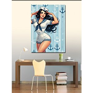 Kanvas Tablo Denizci Kadın Portresi 50x70 cm