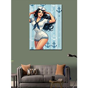 Kanvas Tablo Denizci Kadın Portresi 50x70 cm