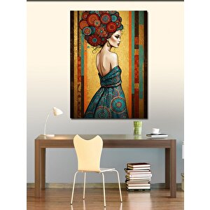 Kanvas Tablo Retro Kadın Portresi 100x140 cm