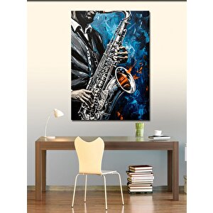 Kanvas Tablo Saksafon Çalan Adam 100x140 cm