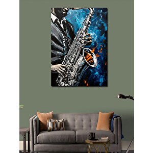 Kanvas Tablo Saksafon Çalan Adam 100x140 cm