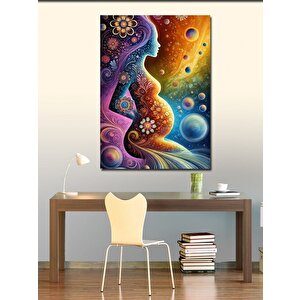 Kanvas Tablo Hamile Kadın Ve Evrim 50x70 cm