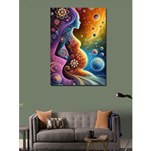 Kanvas Tablo Hamile Kadın Ve Evrim 50x70 cm