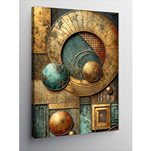 Kanvas Tablo Eski Dairesel Tasarım 50x70 cm