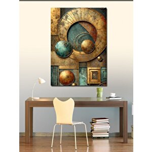 Kanvas Tablo Eski Dairesel Tasarım 100x140 cm