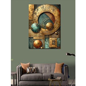 Kanvas Tablo Eski Dairesel Tasarım 100x140 cm