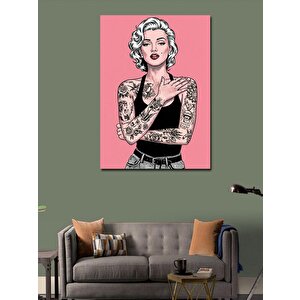 Kanvas Tablo Dövmeli Kadın Portresi 70x100 cm