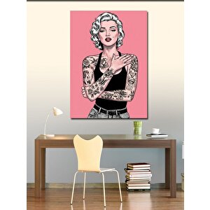 Kanvas Tablo Dövmeli Kadın Portresi 50x70 cm