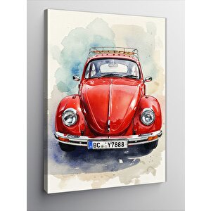 Kanvas Tablo Klasik Kırmızı Vosvos 100x140 cm