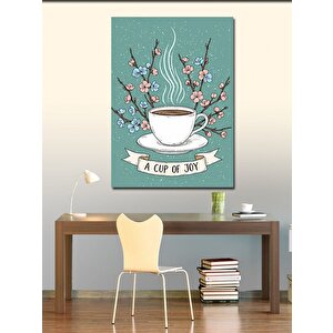 Kanvas Tablo Keyif Fincanı Tasarımı 70x100 cm
