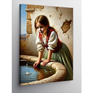 Kanvas Tablo Kuyu Başında Kız 100x140 cm