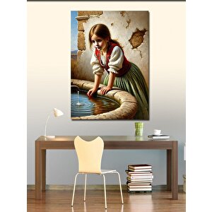 Kanvas Tablo Kuyu Başında Kız 100x140 cm