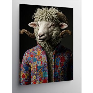Kanvas Tablo Gömlekli Kuzu 70x100 cm