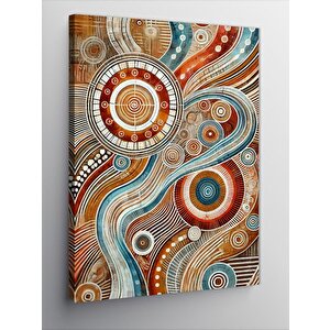 Kanvas Tablo Dairesel Dalga Motifi 50x70 cm