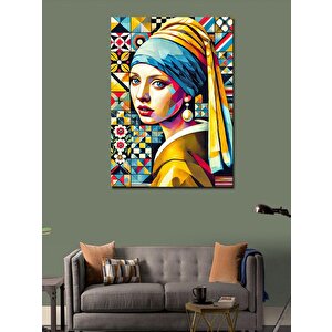 Kanvas Tablo Modern İnci Küpe Kızı 70x100 cm