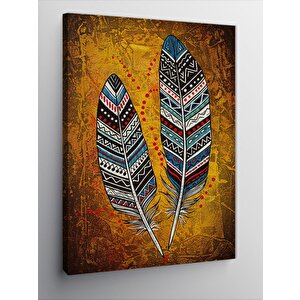 Kanvas Tablo Desenli Tüyler 100x140 cm