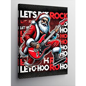Kanvas Tablo Noel Baba Rock Yapıyor 50x70 cm