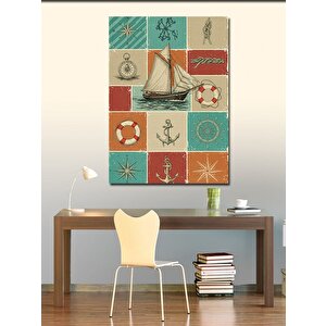 Kanvas Tablo Denizcilik Temalı Tasarım 50x70 cm
