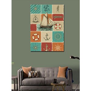 Kanvas Tablo Denizcilik Temalı Tasarım 50x70 cm