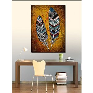 Kanvas Tablo Desenli Tüyler 50x70 cm
