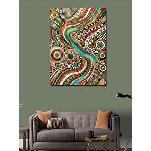 Kanvas Tablo Renkli Spiral Desenler 50x70 cm
