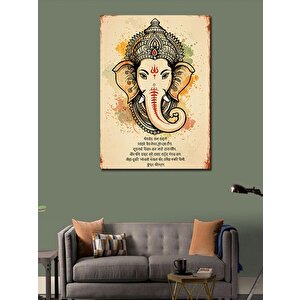 Kanvas Tablo Minimalist Ganesh İllüstrasyonu 100x140 cm