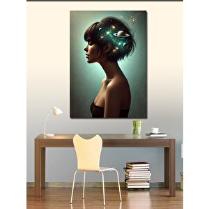 Kanvas Tablo Galaksi Saçlı Kadın 70x100 cm