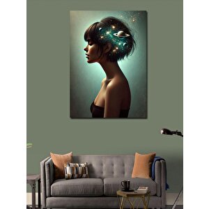 Kanvas Tablo Galaksi Saçlı Kadın 70x100 cm
