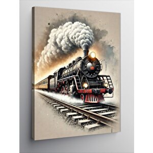 Kanvas Tablo Tarihi Buharlı Tren 100x140 cm