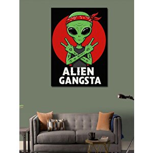 Kanvas Tablo Alien Gangsta Tasarımı 100x140 cm