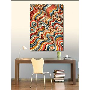 Kanvas Tablo Retro Dalgalı Tasarım 70x100 cm