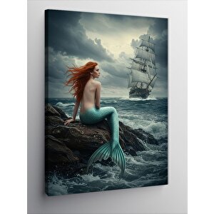 Kanvas Tablo Denizkızı Ve Fırtına 100x140 cm