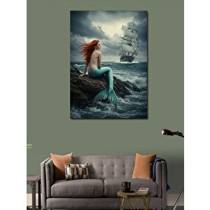 Kanvas Tablo Denizkızı Ve Fırtına 100x140 cm
