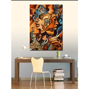 Kanvas Tablo Kadın Yüzü Çizimleri 50x70 cm